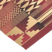 Gold und Red Kente Tuch Inspiriert Kurzer Tischläufer (Ecke)