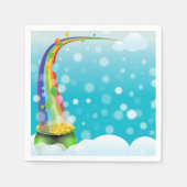 Gold- und Regenbogen-Pot Serviette (Vorderseite)