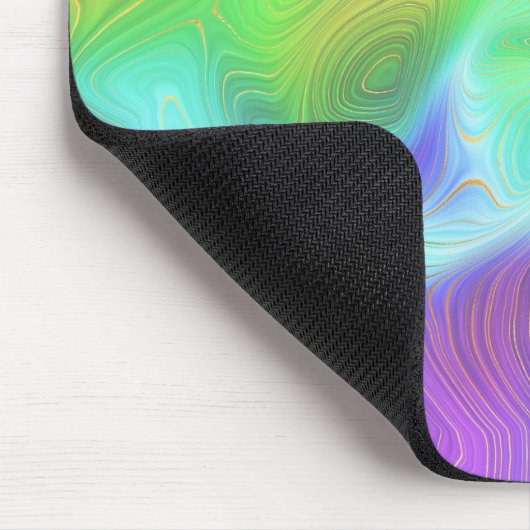 Gold- und Regenbogenwirbel Mousepad (Ecke)