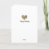 Gold und Rosa 13. Geburtstagstochter Karte (Rückseite)