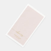 Gold und Rosa | Elegante Buchstaben Chefs Custom Serviette (Ecke)