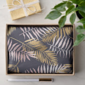 Gold und Rosa Fernen und blaue Dekoupage Seidenpapier (Geschenk)