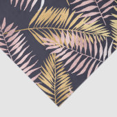 Gold und Rosa Fernen und blaue Dekoupage Seidenpapier (Detail)