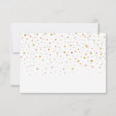 Gold und Rosa | Geburtstagsparty - Geschenkkarte Dankeskarte (Rückseite)