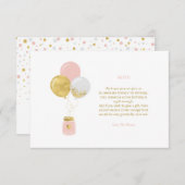 Gold und Rosa | Geburtstagsparty - Geschenkkarte Dankeskarte (Vorne/Hinten)