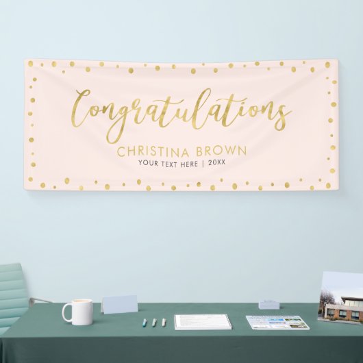 Gold und Rosa | Herzlichen Glückwunsch Party, Even Banner (Messe)