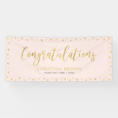 Gold und Rosa | Herzlichen Glückwunsch Party, Even Banner (Horizontal)