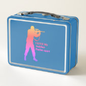Gold- und Rosa-Lotschneider Metall Lunch Box (Rückseite)