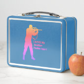 Gold- und Rosa-Lotschneider Metall Lunch Box (Beispiel)