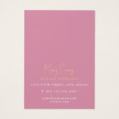 Gold- und Rosa-Marmoreffekt Ohrring-Display-Karte (Rückseite)