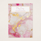 Gold- und Rosa-Marmoreffekt Ohrring-Display-Karte (Vorderseite)