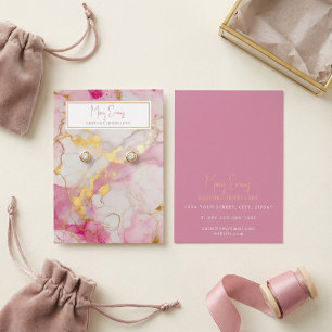 Gold- und Rosa-Marmoreffekt Ohrring-Display-Karte