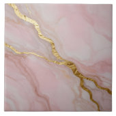 Gold- und rosa Marmortextur Fliese (Vorderseite)