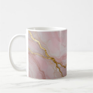 Gold- und rosa Marmortextur Kaffeetasse