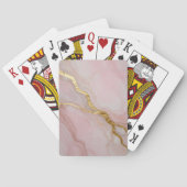 Gold- und rosa Marmortextur Spielkarten (Rückseite)