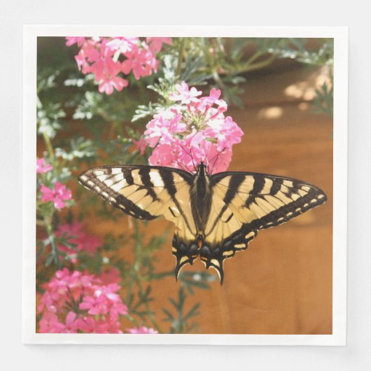 Gold und Rosa Muster Serviette (Vorderseite)