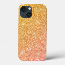 Gold und Rosa Ombre Glitter texturiert Case-Mate iPhone Hülle