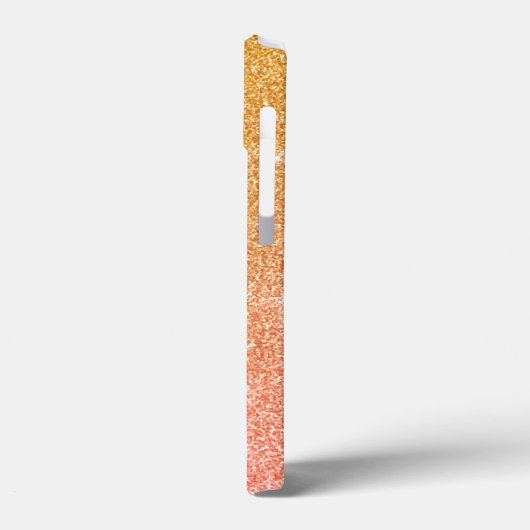 Gold und Rosa Ombre Glitter texturiert Case-Mate iPhone Hülle (Rückseite / Links)