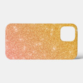 Gold und Rosa Ombre Glitter texturiert Case-Mate iPhone Hülle (Rückseite (Horizontal))