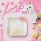 Gold und Rosa Pappteller (Party)