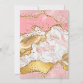 Gold- und Rosa-Sequenzen Agate 16 . Geburtstag Einladung (Rückseite)