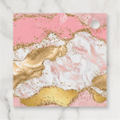 Gold und Rosa Sequins Agate Birthday Vielen Dank Geschenkanhänger (Rückseite)