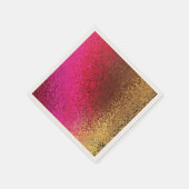 Gold und Rosa Shimmer Serviette (Ecke)