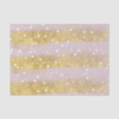 Gold und Rosa Streifen Bokeh Confetti Seidenpapier (Vorderseite)