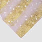 Gold und Rosa Streifen Bokeh Confetti Seidenpapier (Ausschnitt)