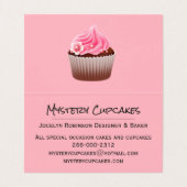 Gold und Rosa Striped Bäckerei gefaltete Visitenkarten (Innenseite Aufgefaltet)