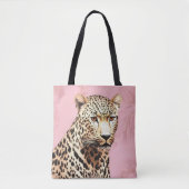Gold und Rosa wilder Leopard Tasche (Vorderseite)