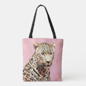 Gold und Rosa wilder Leopard Tasche (Rückseite)