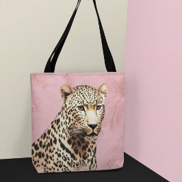 Gold und Rosa wilder Leopard Tasche