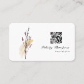 Gold und Rose Gold Pinselstriche QR-Code Visitenkarte (Vorderseite)