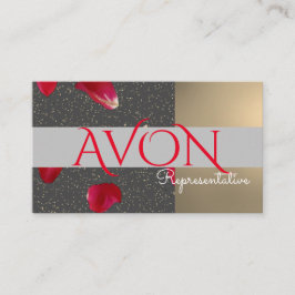 Gold und Rose Personalisiert Avon Visitenkarte