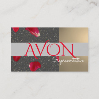 Gold und Rose Personalisiert Avon Visitenkarte