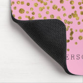 Gold- und Roséglamour-Konfetti Mousepad (Ecke)