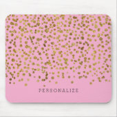 Gold- und Roséglamour-Konfetti Mousepad (Vorne)