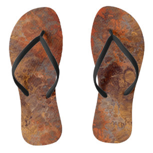 Gold- und Rostmarmor-Abstrakt Badesandalen