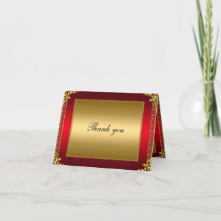 Gold und Rot Dankeschön Karte Fügen Sie Ihren eige