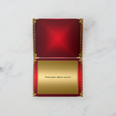 Gold und Rot Dankeschön Karte Fügen Sie Ihren eige (Innenseite)
