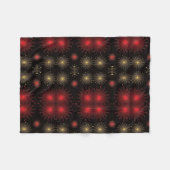 Gold- und Rot-Feuerwerksdecke Fleecedecke (Vorderseite (Horizontal))