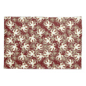 Gold und Rot wiederholendes Motiv | Octopus Patter Kissenbezug (Rückseite)