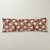 Gold und Rot wiederholendes Motiv | Octopus Patter Seitenschläferkissen (Rückseite)