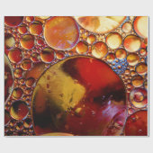 Gold und rote Punkte Geschenkpapier (Flach)