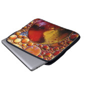 Gold und rote Punkte Laptopschutzhülle (Vorne Knopf)