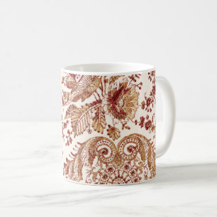 Gold- und rote Spitzenrosen Kaffeetasse