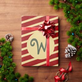 Gold und rote Streifen Custom Weihnachten einzigar Geschenkpapier
