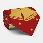 Gold und rote Weihnachtsglocken Krawatte (Gerollt)