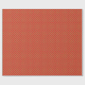 Gold und Rotes Gitter Geschenkpapier (Flach)
